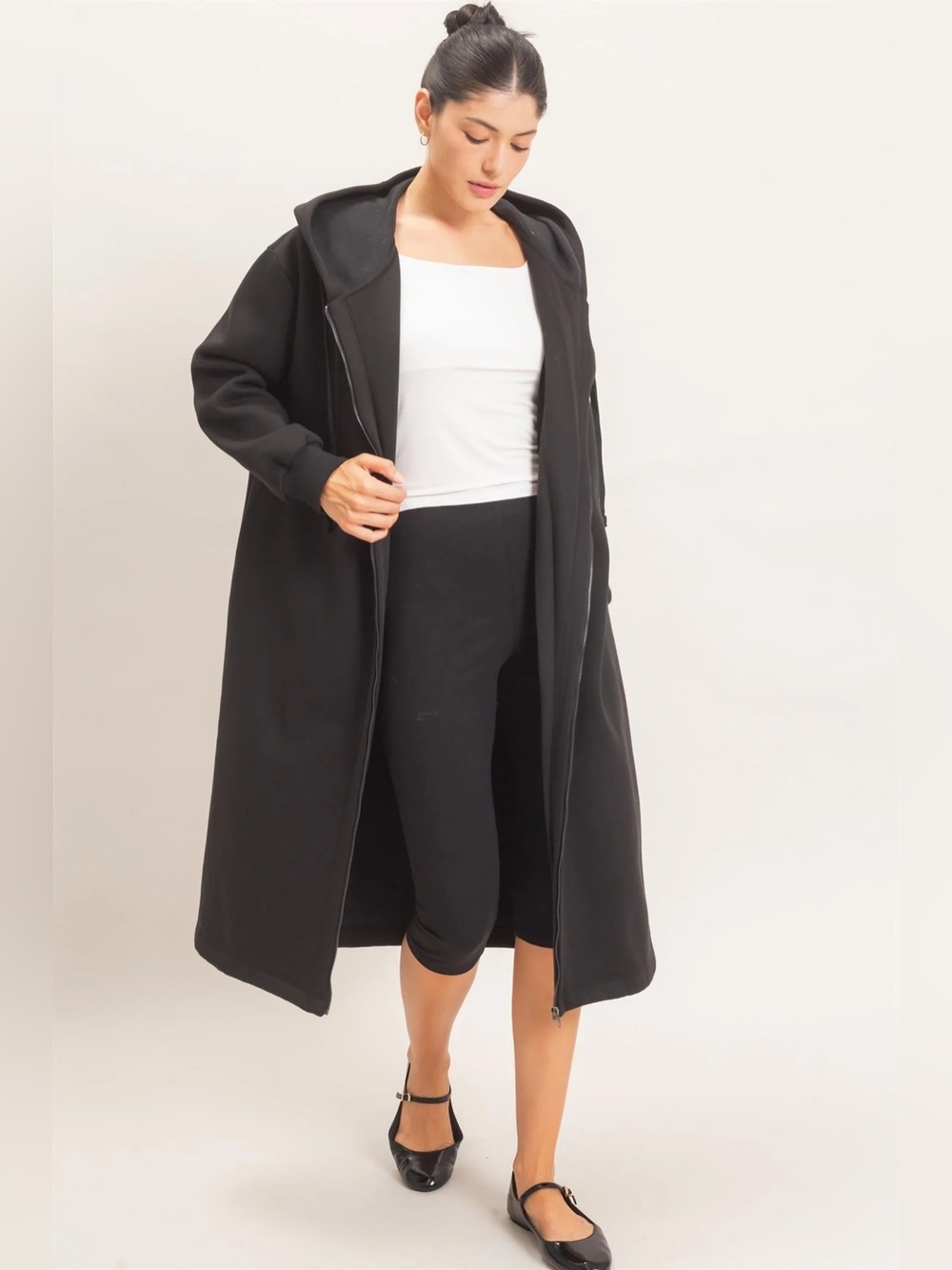 Oversized Sweatshirt Long Hooded Jacket
